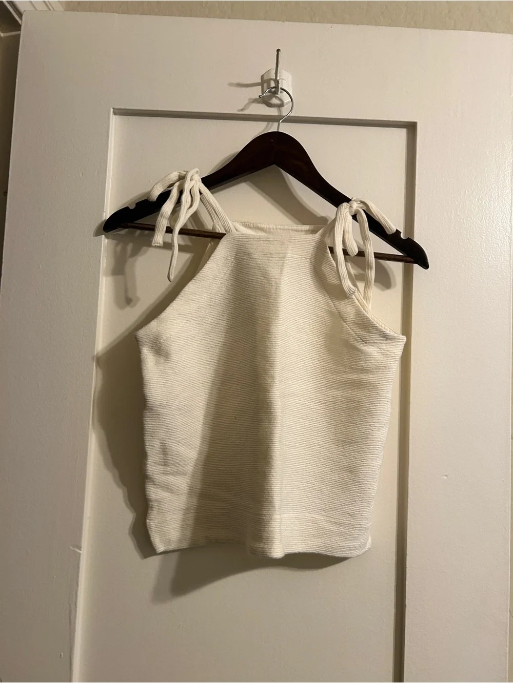 Madewell Cream Knit Square-Neck Tank - Picture 2 of 2
